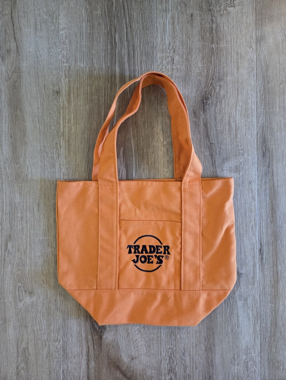 Trader Joe's Orange Trick or Treat Mini Canvas Tote Bag